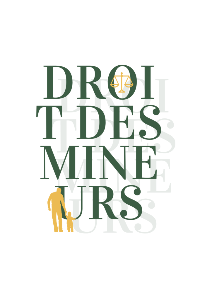 Illustration texte avec la phrase "Droit des mineurs"